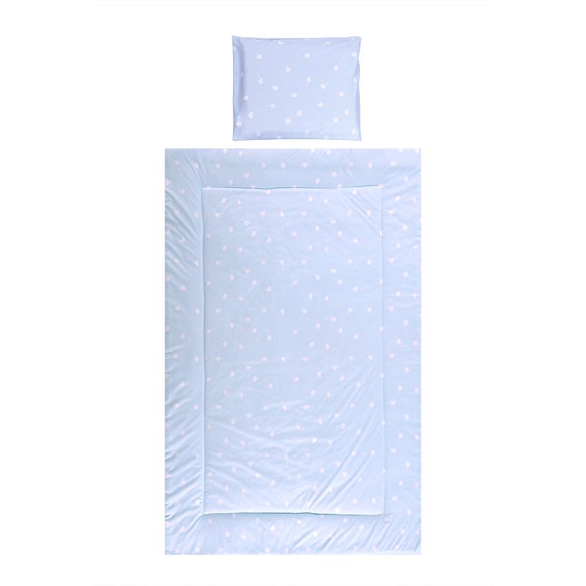 Set lenjerie pat 3 piese, bumbac ranforce, Cosy, Train Blue