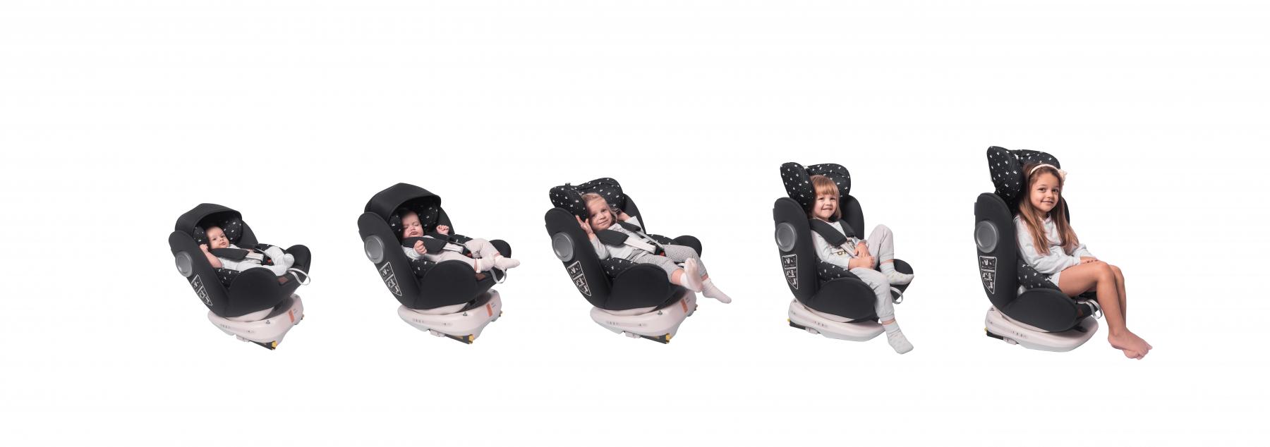 Scaun auto LUSSO SPS Isofix, Black Crowns