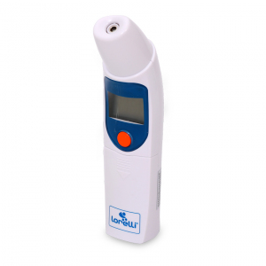 Termometru cu senzor infrarosu, pentru ureche si frunte, suport inclus