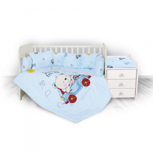 Set lenjerie pat 8 piese, bumbac ranforce, Trend