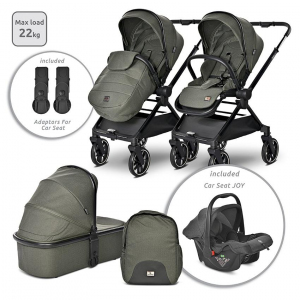 Carucior Set 3 in 1, Reya, maner reversibil, pana la 22 kg